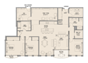 Thumbnail 3 of 3 - A floor plan of a house with labeled rooms such as "Kitchen", "Dining Room", and "Bedroom".
