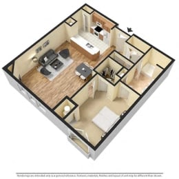 Luxury one bedroom apartment