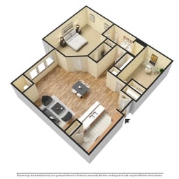 Luxury one bedroom apartment with den