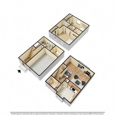Floor Plan  2 bedroom townhomes available!
