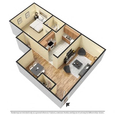 Floor Plan  Large one bedroom apartments for rent