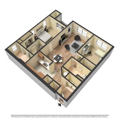 Floor Plan  large 2 bedroom flats available