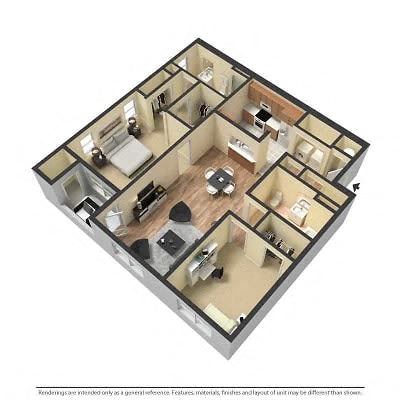 Floor Plan  Luxury two bedroom two bath
