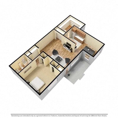 Floor Plan  One bedroom apartment in Allentown