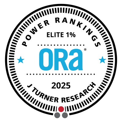 A graphic with the word "ORA" in blue, surrounded by stars and dots.