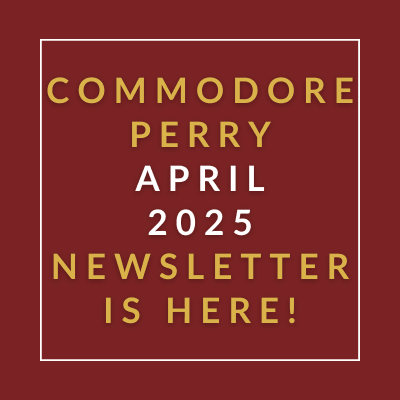 The image is a cover of the Commodore Perry February 2025 newsletter.