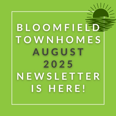 a white and grey background with the words bloomfield touchdowns may 2022 newsletter is here