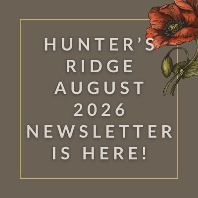 a gray background with a white quote and the text hunters ridge april 2024