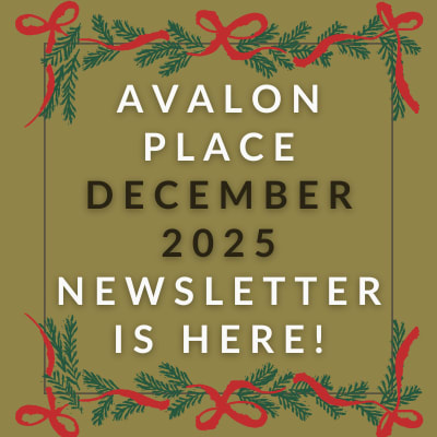 a sign that says avalon place april 22 23 newsletter is here