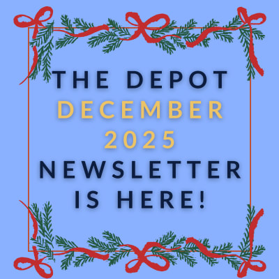 The image announces the availability of "The Depot May 2025 Newsletter."