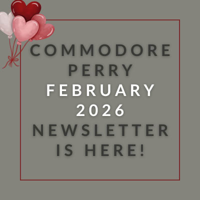 a yellow background with the words commander february 2024 newsletter is here