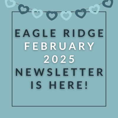 The image announces the availability of the Eagle Ridge December 2024 newsletter.