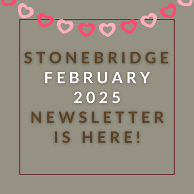 a red background with gold text that readsstonebridge apartment homes april 22 23 newsletter is