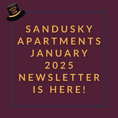 The image announces the availability of the Sandusky December 2024 newsletter.