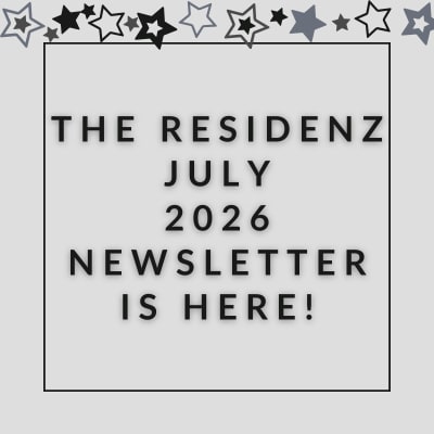 a white frame on a black background with the words the resilient march 2024 newsletter is