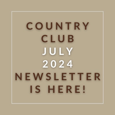 a sign that says county club july 2024 newest is here
