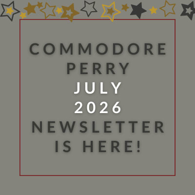 The image is a cover of the Commodore Perry February 2025 newsletter.