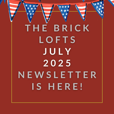 The image announces the availability of The Brick Lofts October 2024 newsletter.