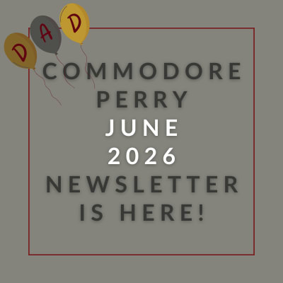 A newsletter cover for Commodore Perry in January 2025.