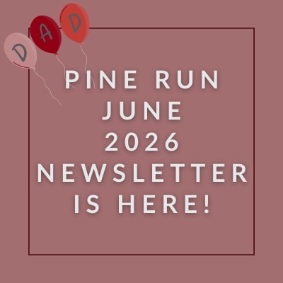 A graphic announcing the Pine Run June 2026 newsletter.