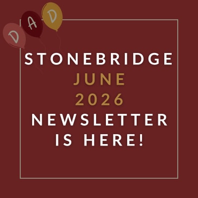 The image announces the availability of the Stonebridge February 2025 newsletter.