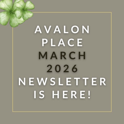 a sign that says avalon place january 2024 newsletter is here