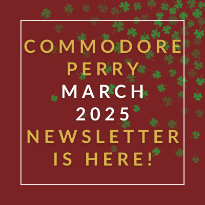 A newsletter cover for Commodore Perry in January 2025.