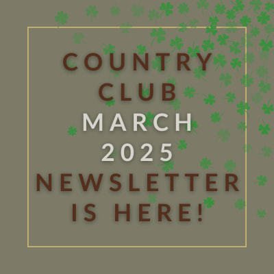 a sign for the county club december 2024 newspaper is here