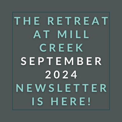the retreat september 2024 newsletter is here poster
