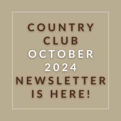 a grey background with the words country club september 23 newspaper is here