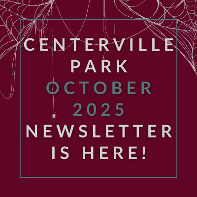 a brown background with a blue border and the words sorry, no community newsletter this month
