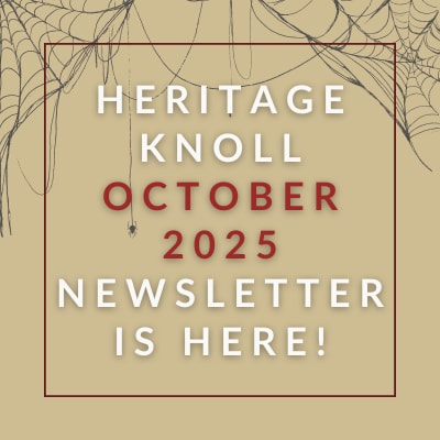 a sign that says heritage knoll august 23 newspaper is here