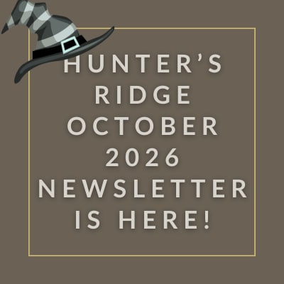 a gray background with a white quote and the text hunters ridge april 2024