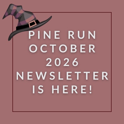 A newsletter announcement for the Pine Run event in February 2025.