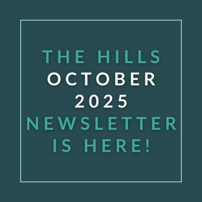 a green background with the words the hills april 23 newsletter is here