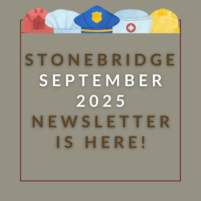 a red background with gold text that readsstonebridge apartment homes july 23 23 newsletter is