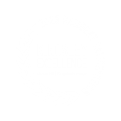a logo for the kingsley excellence award
