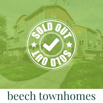 A green sticker with the words "SOLD OUT" and "100 Units" is overlaid on an image of a house.