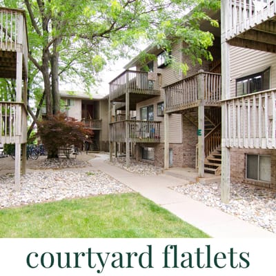 Courtyard Flatlets Apartments in East Lansing near Michigan State University