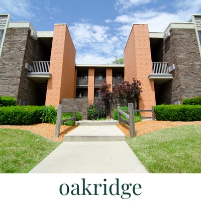 A building with the word Oakridge on the front.