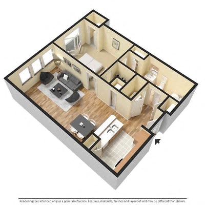 Luxury one bedroom apartment