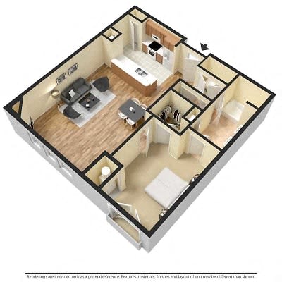 Luxury one bedroom apartment