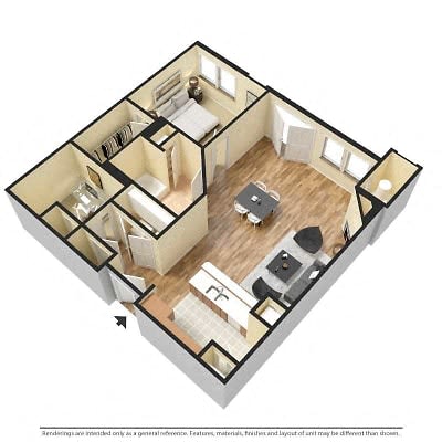 Luxury one bedroom apartment with den