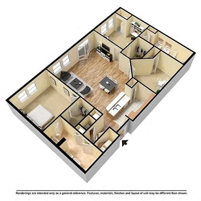 Luxury two bedroom two bath with den