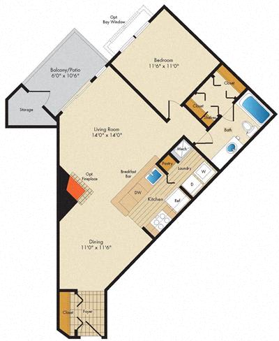 1 bedroom apartments for rent in Reston VA