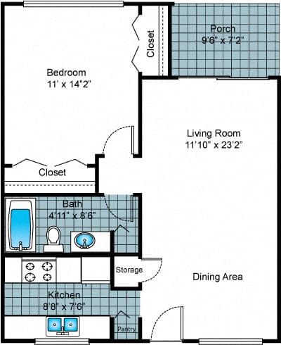 1 bed 1 bath at Imperial Gardens Apartments, Florida, 33764