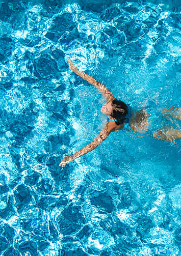 Person in the pool