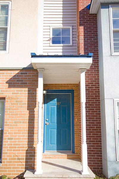Exterior of entrance to apartment