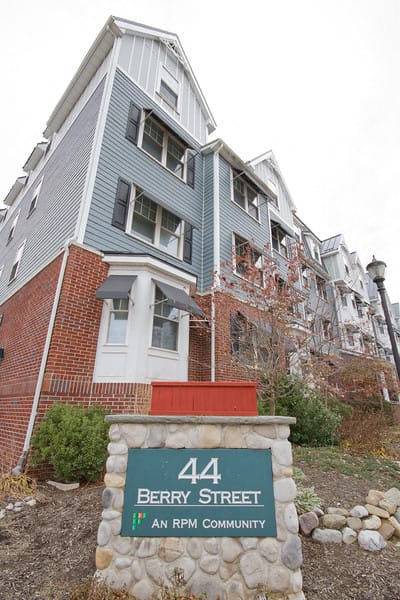Exterior of building with sign