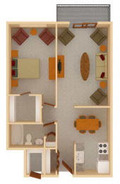  Floor Plan 1bed